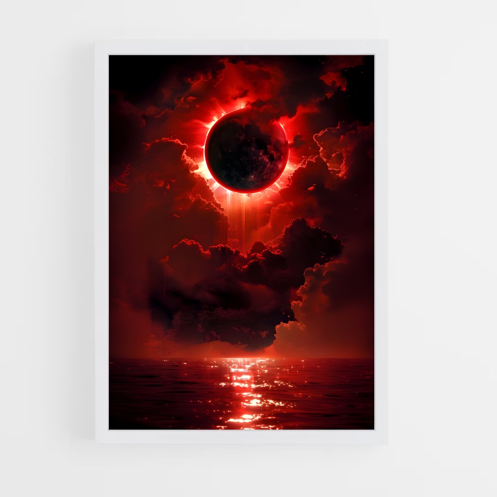 Poster Éclipse Écarlate Mystique – affiche Système solaire (vue 3)
